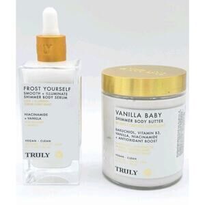 TRULY Beauty Frost Yourself Body Oil 3.1 oz & Vanilla Baby Body Butter 6.7 oz